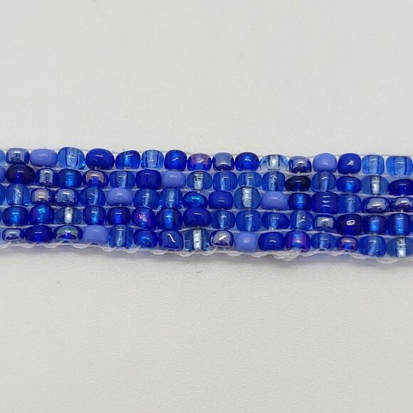 Loom Beaded Bracelet Blue - Picture 4 of 5
